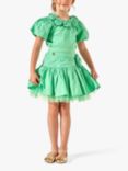 Angel & Rocket Kids' Roxie Rose Corsage Mini Skirt, Green, Green