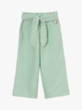 Angel & Rocket Kids' Erica Linen Blend Bobble Trim Cropped Trousers, Green