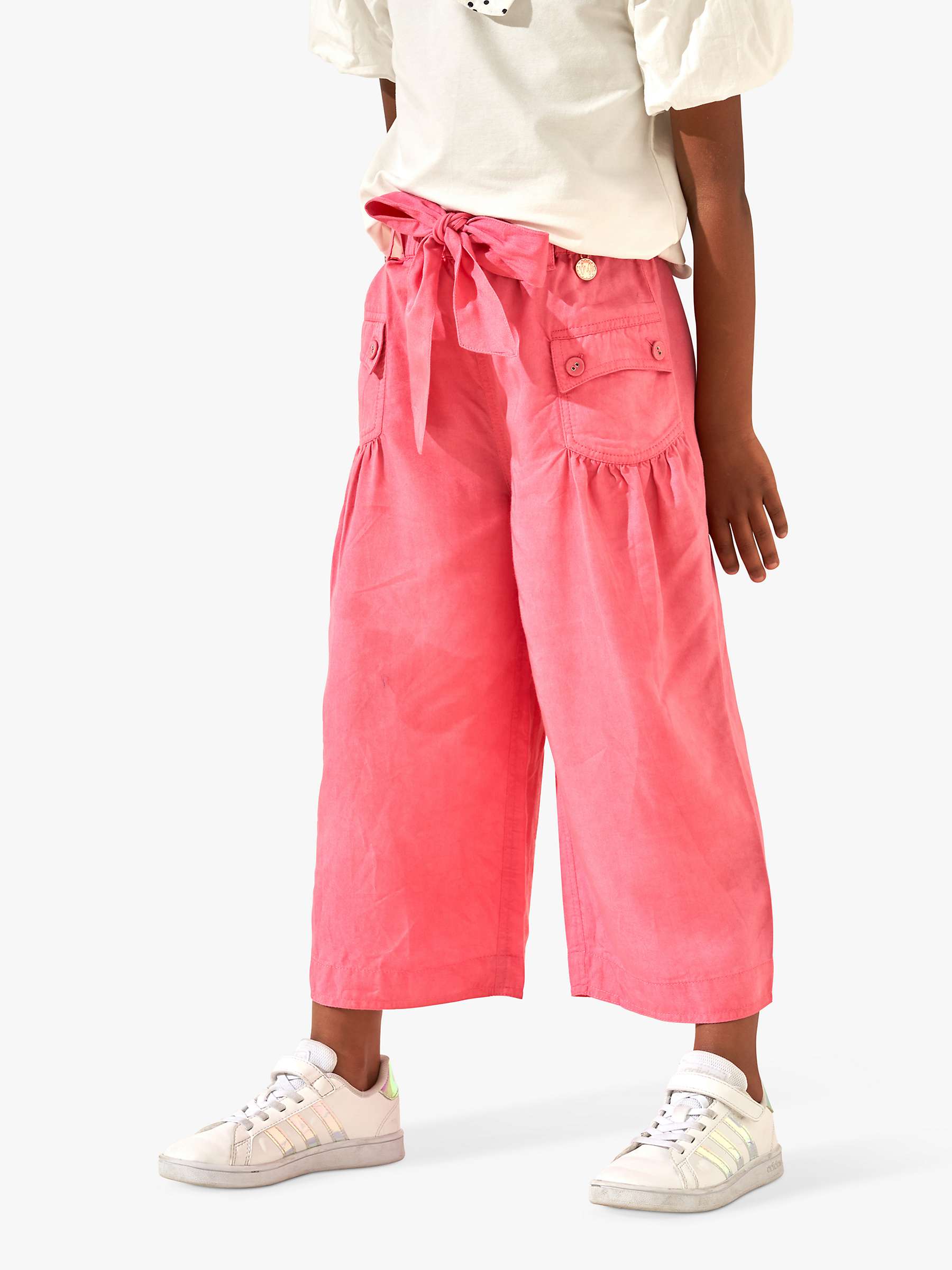 Buy Angel & Rocket Kids' Poppy Wide Leg Trousers, Pink Online at johnlewis.com