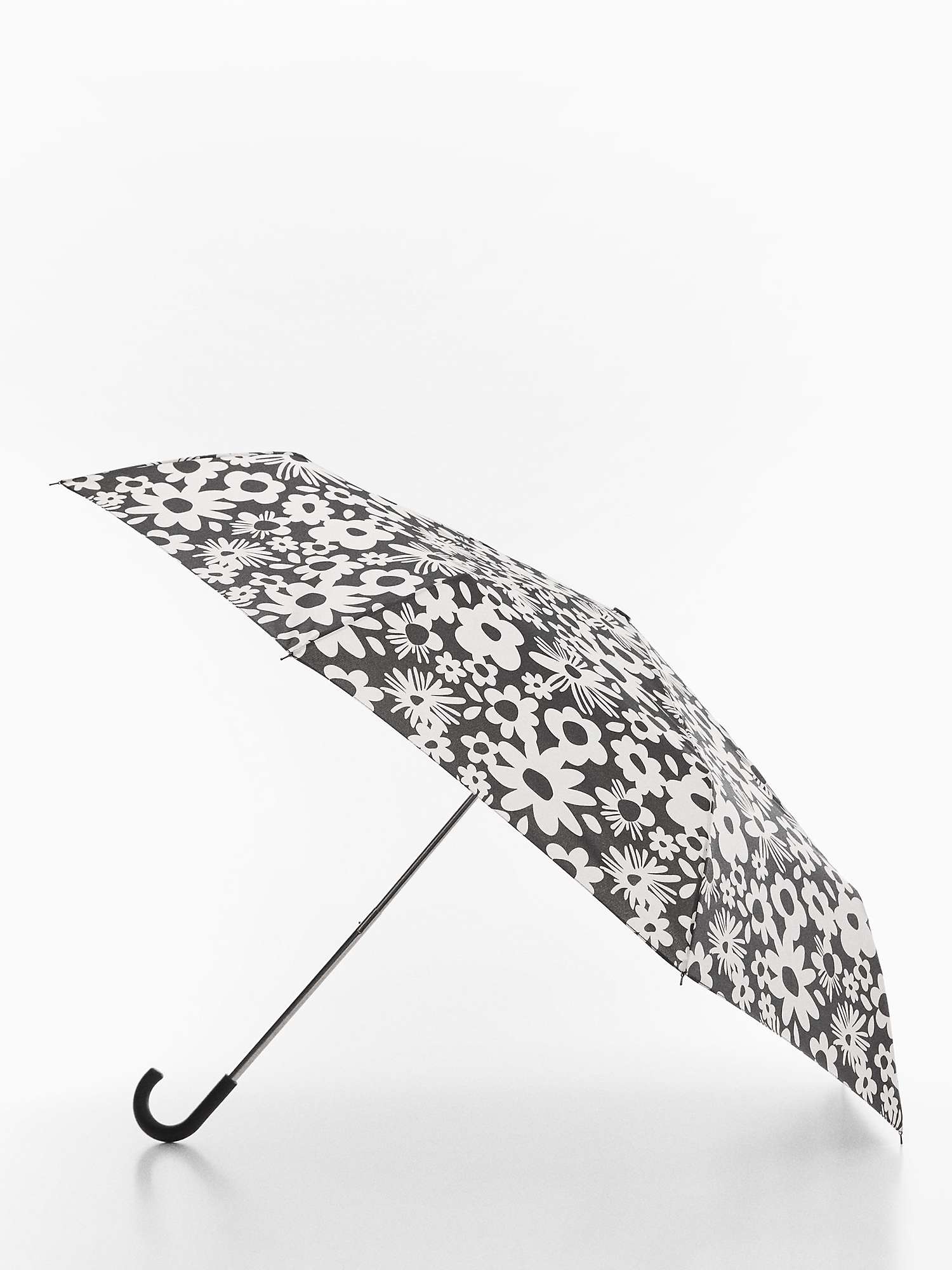 Buy Mango Daisy Folding Umbrella, Black Online at johnlewis.com