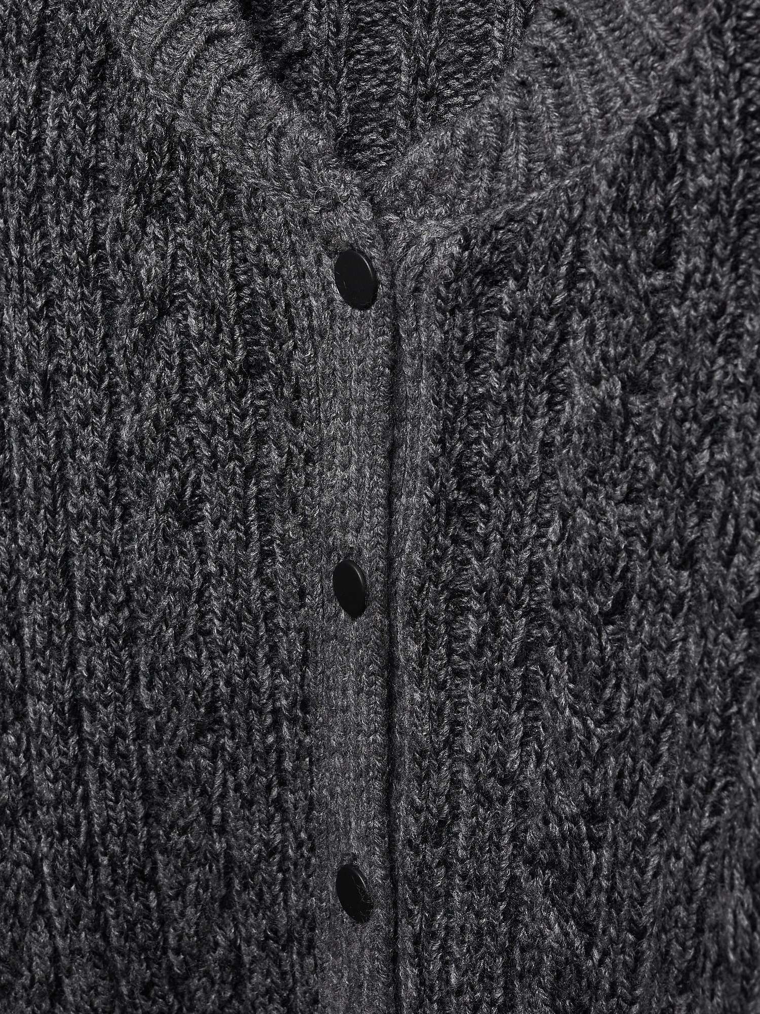 Buy Mango Griz Knit Button Cardigan, Dark Grey Online at johnlewis.com