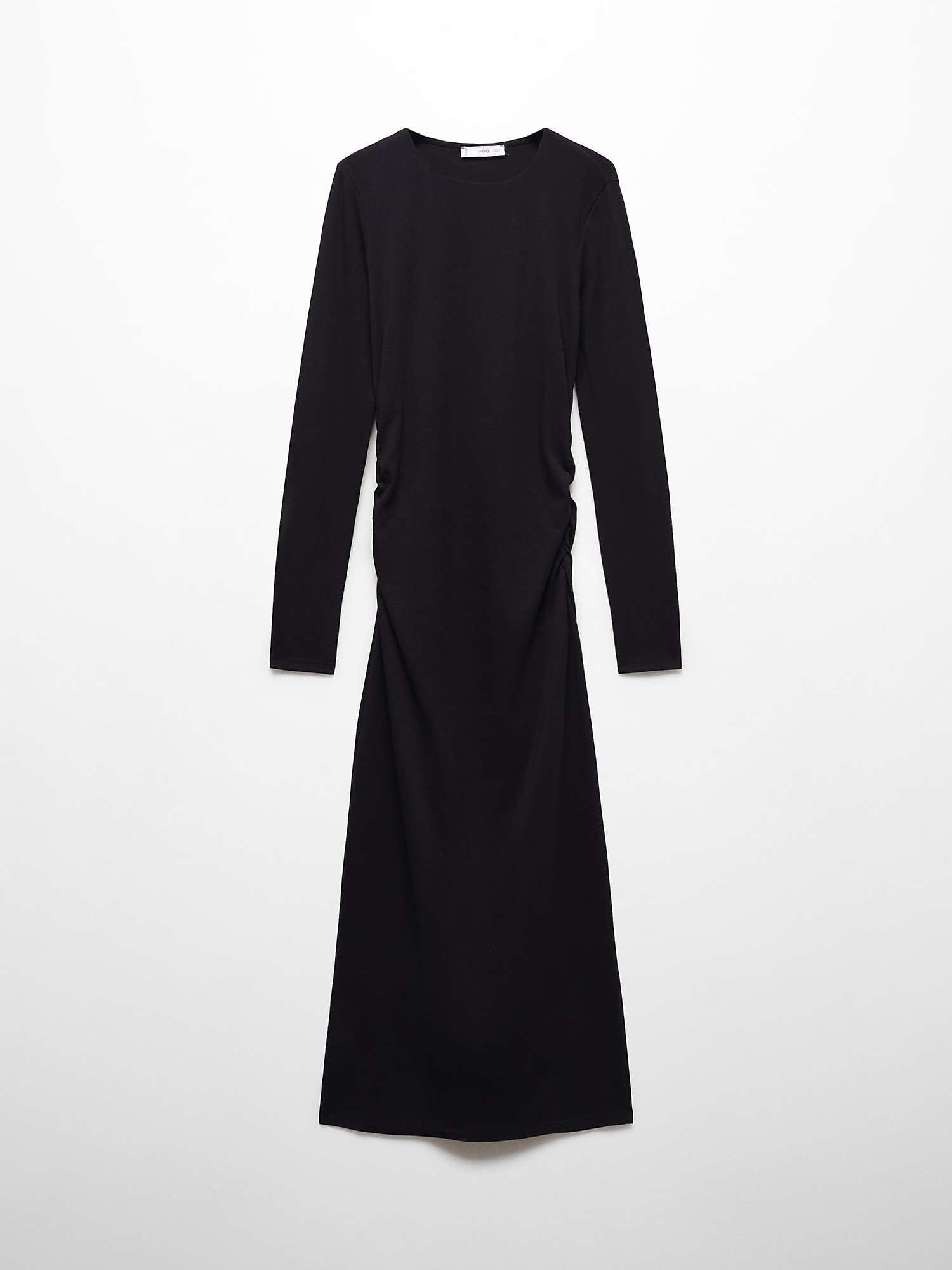 Buy Mango Basila Cotton Blend Midi Dress, Black Online at johnlewis.com