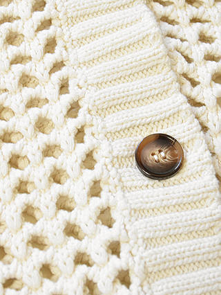Ro&Zo Crochet Knit Cardigan, Cream