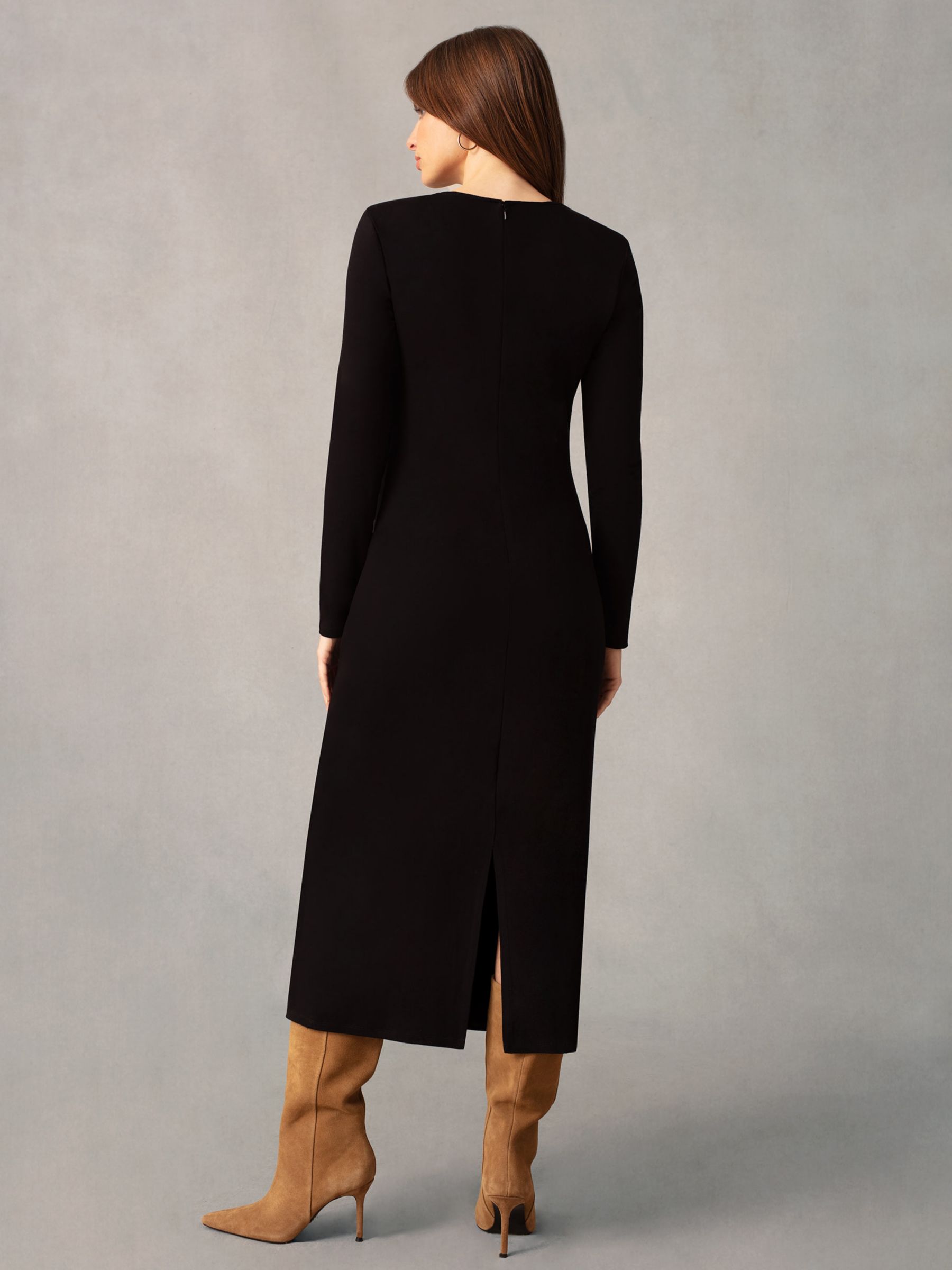Buy Ro&Zo Twist Detail Midi Dress, Black Online at johnlewis.com