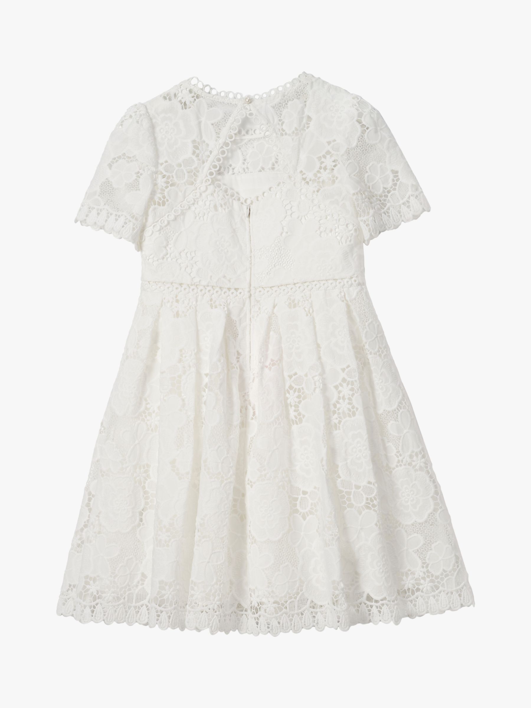Angel & Rocket Kids' Mavea Lace Dress, White at John Lewis & Partners