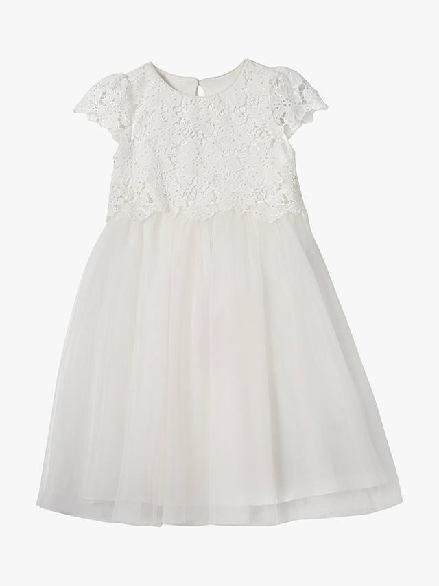 Angel & Rocket Kids' Esme Lace Bodice Dress, Ivory
