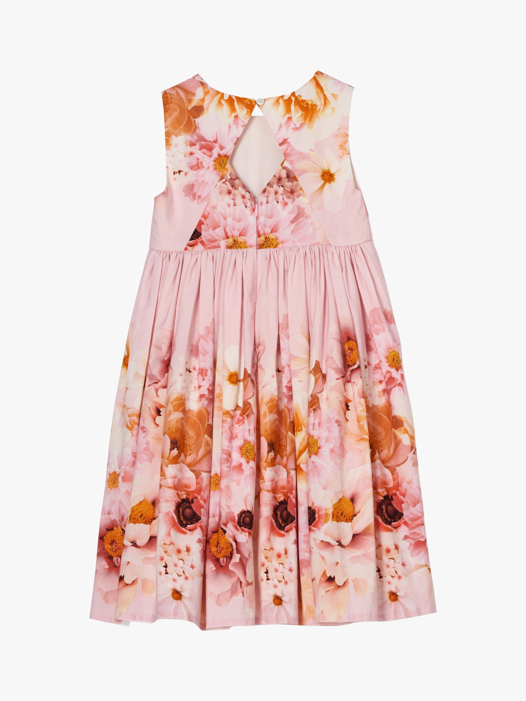 Angel & Rocket Kids' Emilia Garden Floral Print Dress, Pink, 9 years
