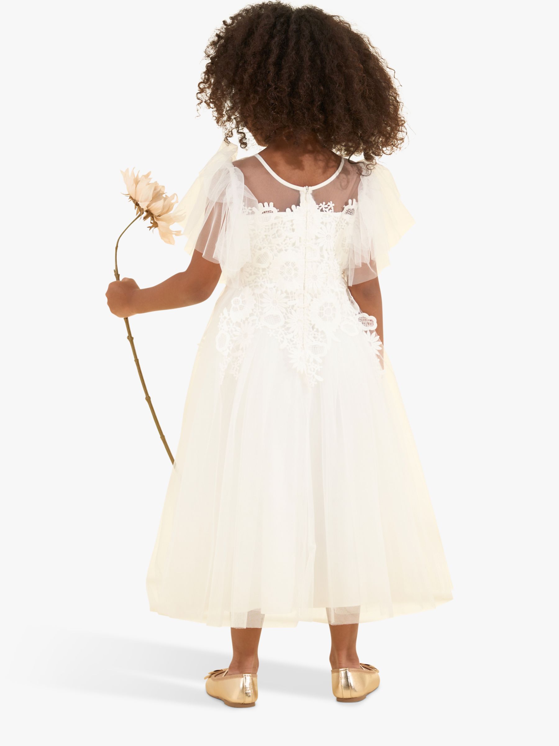 Buy Angel & Rocket Kids' Anelise Cascade Lace Dress Online at johnlewis.com