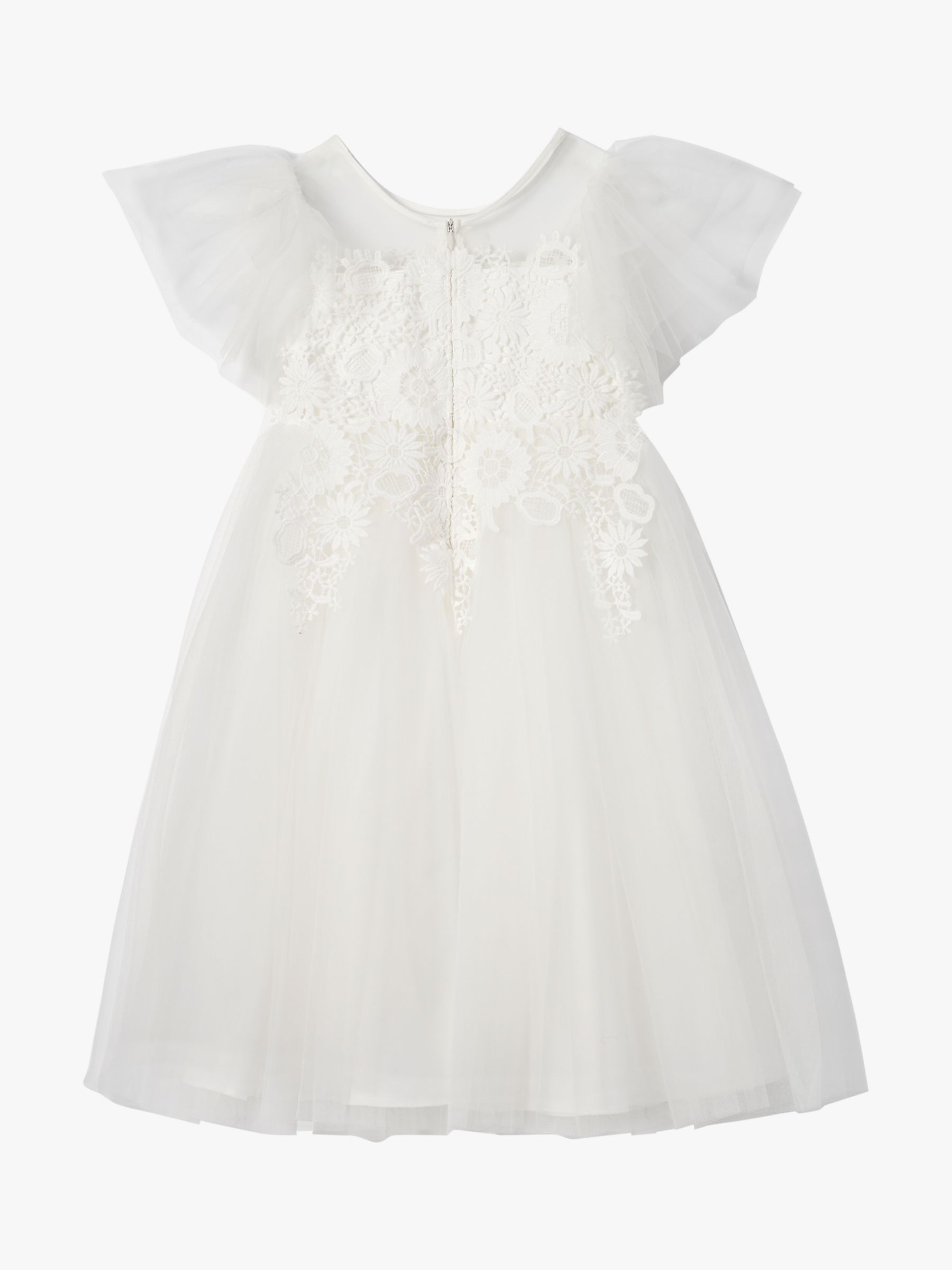 Angel & Rocket Kids' Anelise Cascade Lace Dress, White, 5 years