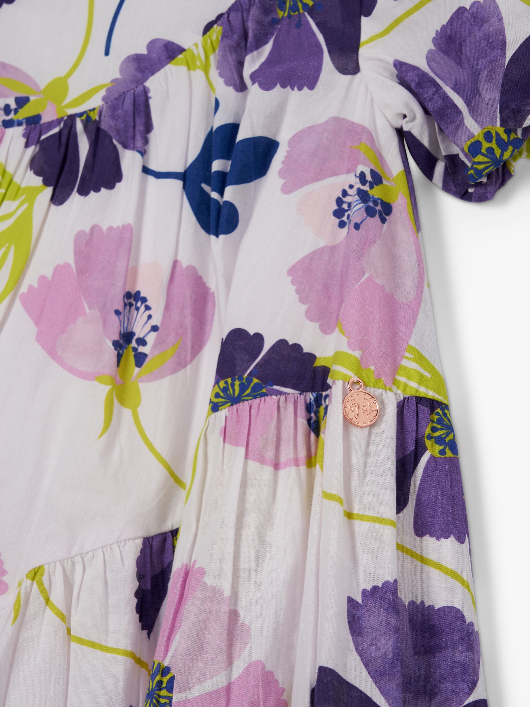 Buy Angel & Rocket Kids' Jodie Orchid Print Asymmetric Swing Dress, Multi Online at johnlewis.com