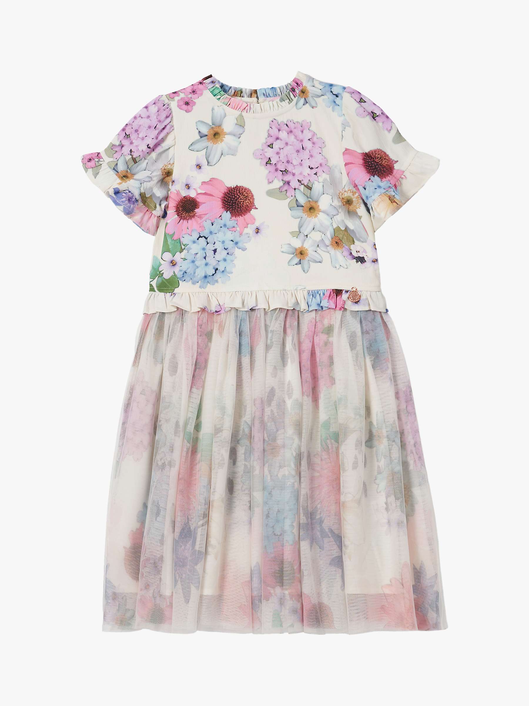 Buy Angel & Rocket Kids' Azalea Floral Print Ballerina Dress, Ivory/Multi Online at johnlewis.com