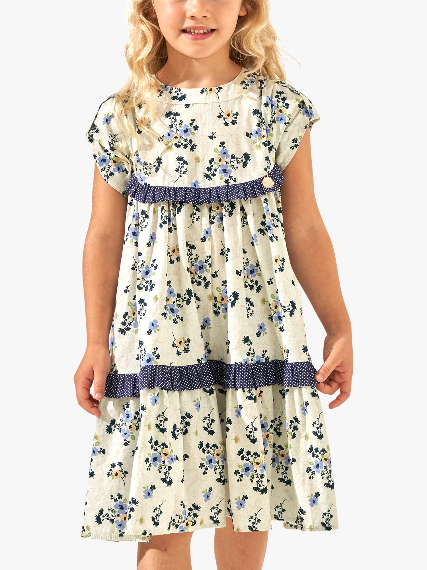 Buy Angel & Rocket Kids' Bow Sleeve Dress, Multi Online at johnlewis.com
