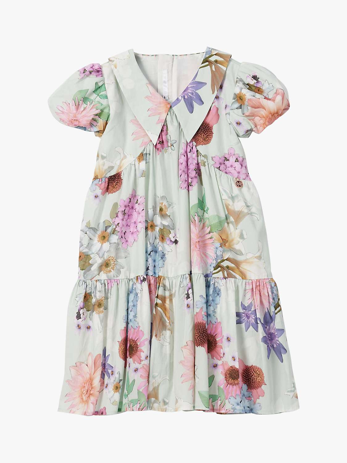 Buy Angel & Rocket Kids' Floral Print Dress, Sage Online at johnlewis.com