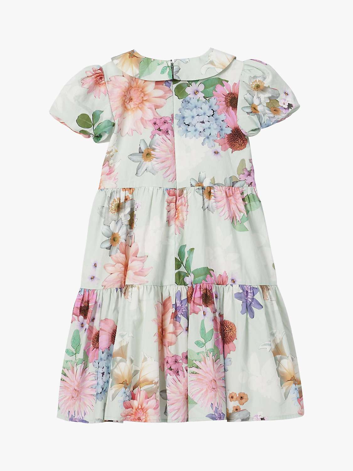 Buy Angel & Rocket Kids' Floral Print Dress, Sage Online at johnlewis.com