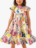 Angel & Rocket Kids' Chloe Floral Print Oversized Collar Dress, Multi