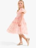 Angel & Rocket Kids' Noemie Floral Embroidered Dress, Pink