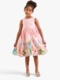 Angel & Rocket Kids' Elisa Floral Bow Back Dress, Pink/Multi