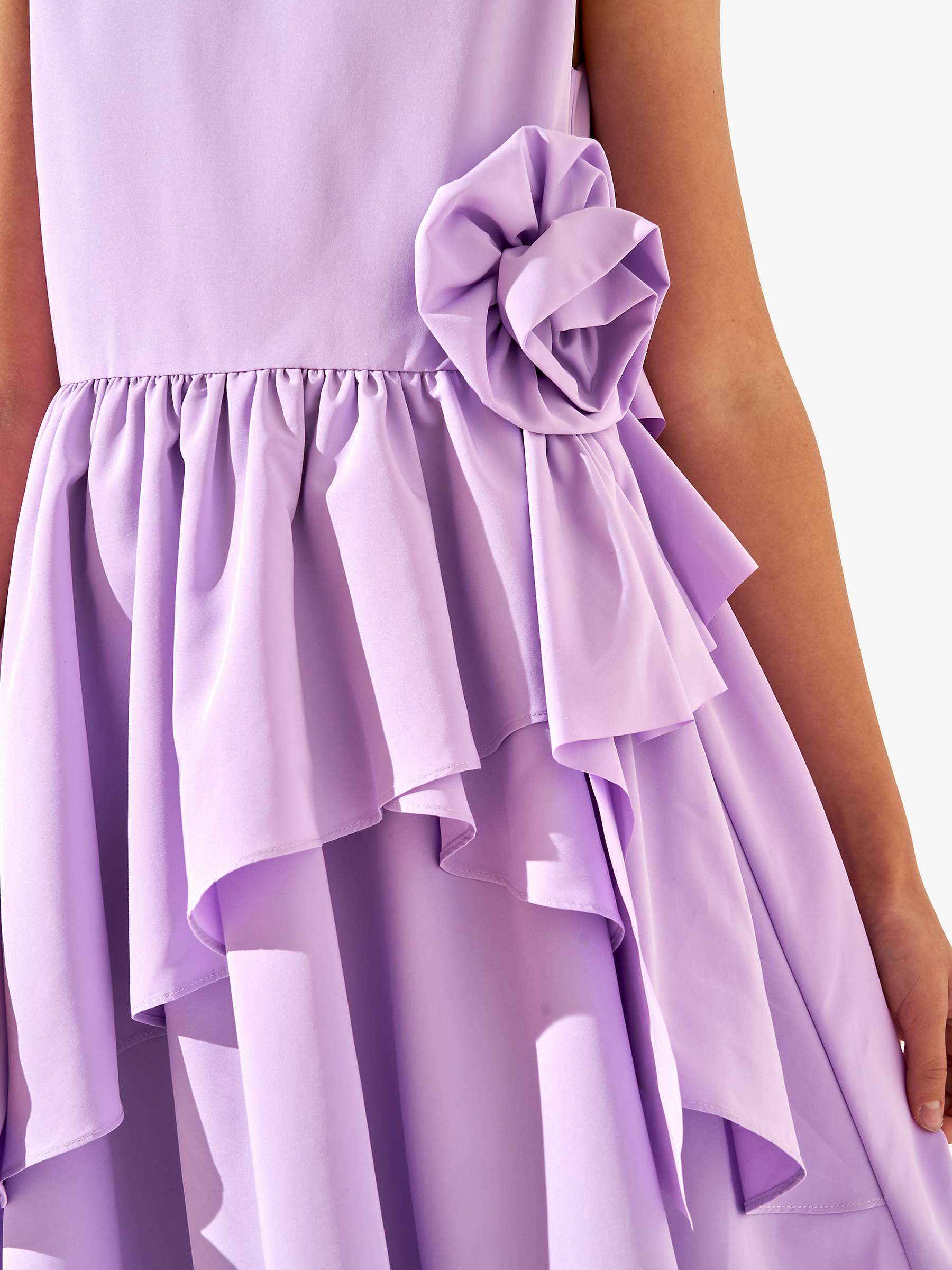 Buy Angel & Rocket Kids' Lourdes Corsage Waist Occasion Dress, Purple Online at johnlewis.com