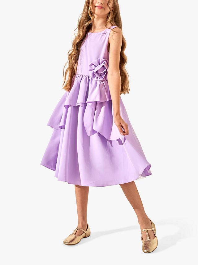 Angel & Rocket Kids' Lourdes Corsage Waist Occasion Dress, Purple