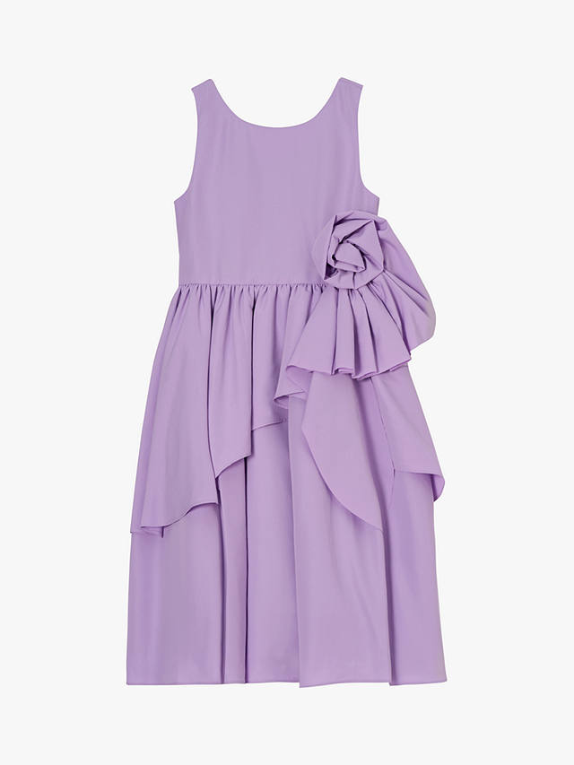 Angel & Rocket Kids' Lourdes Corsage Waist Occasion Dress, Purple