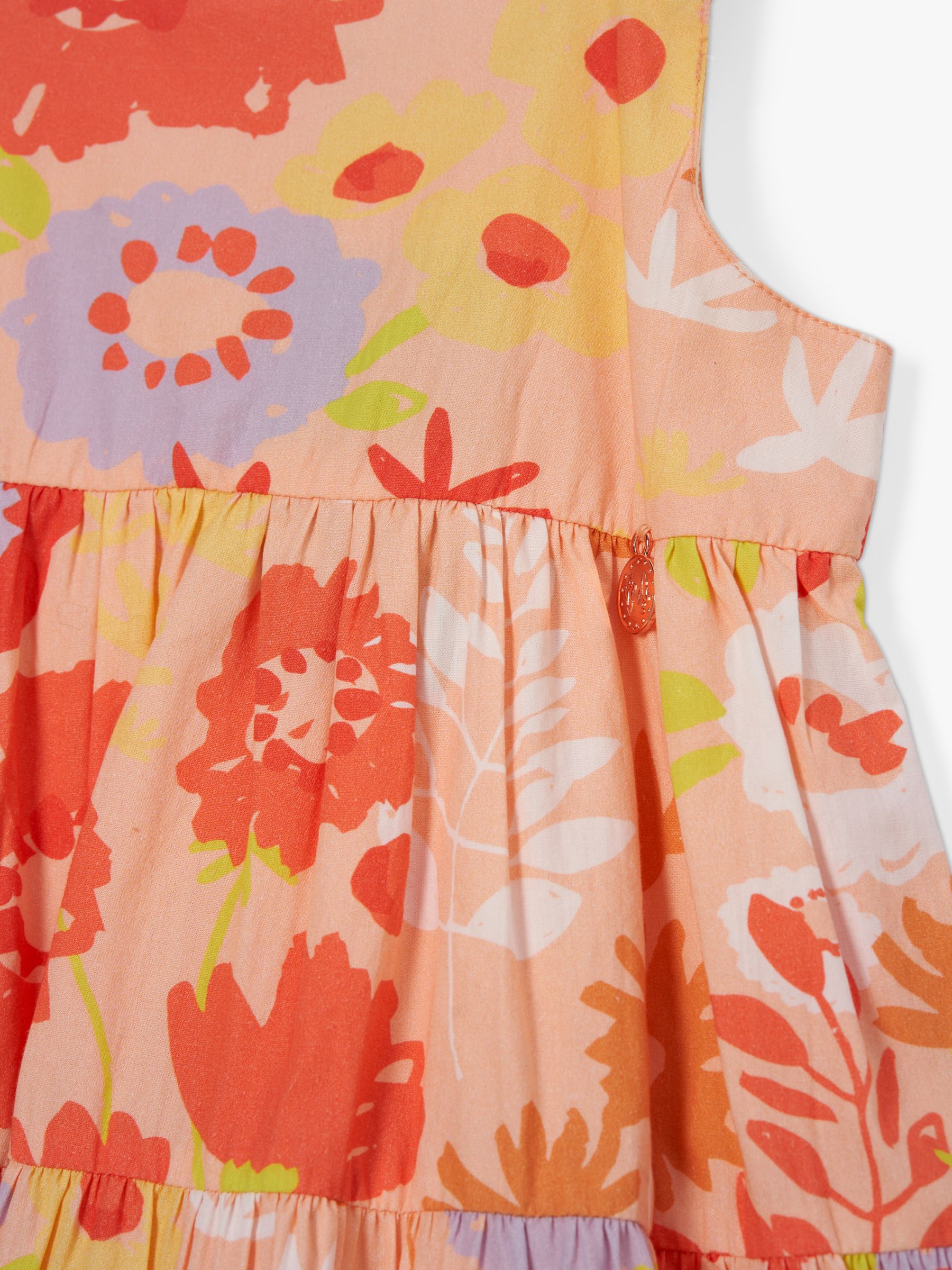 Buy Angel & Rocket Kids' Julieta Ribbon Strap Floral Print Dress, Orange Online at johnlewis.com