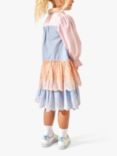 Angel & Rocket Kids' Frankie Embroidered Broderie Stripe Shirt Dress, Multi