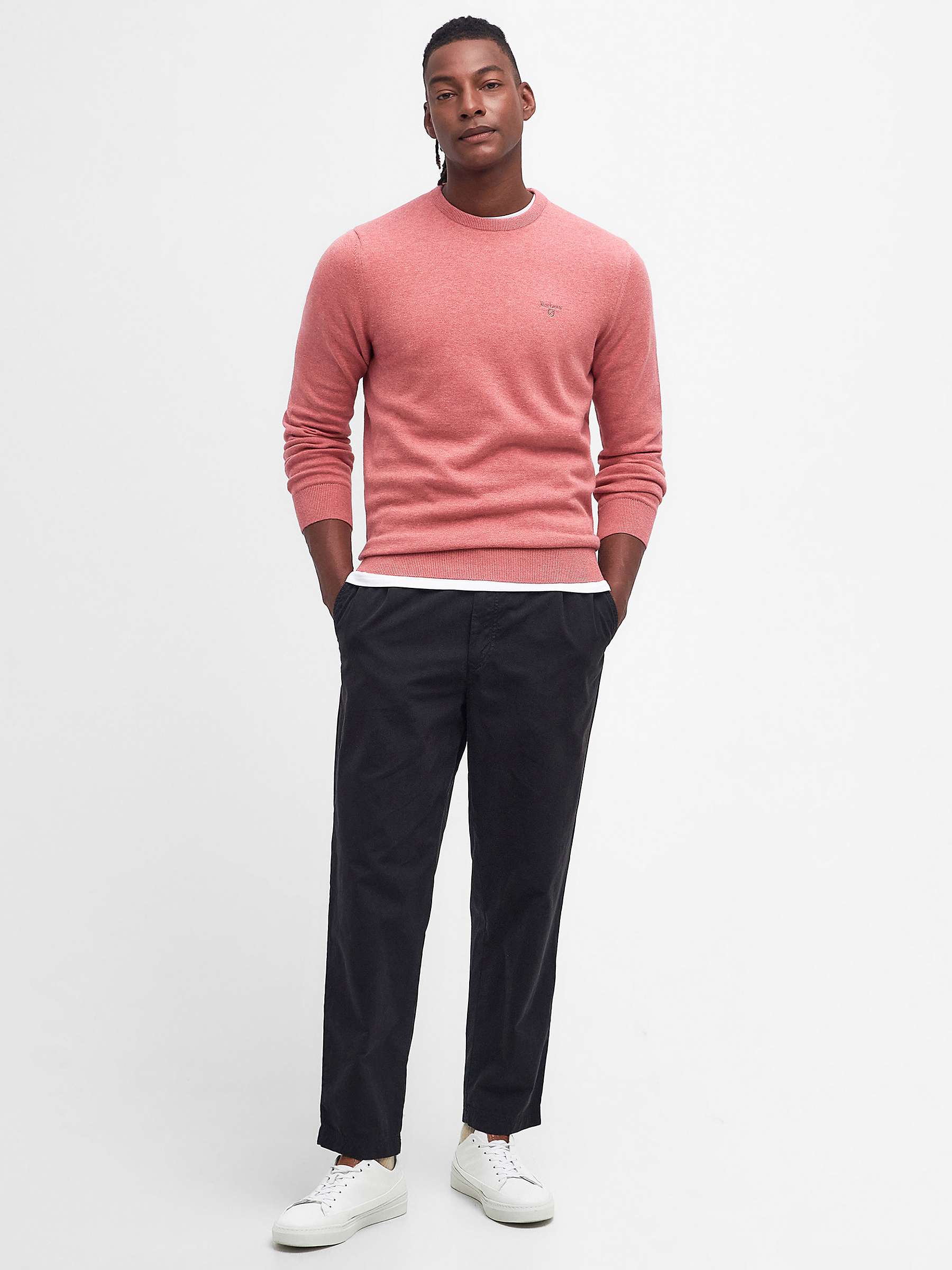 Buy Barbour Pima Cotton Crew Jumper Online at johnlewis.com