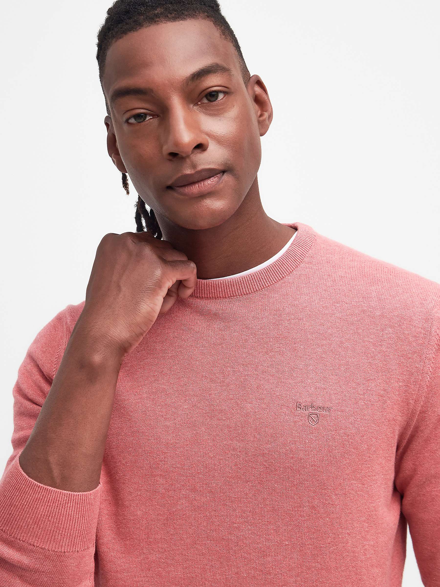 Buy Barbour Pima Cotton Crew Jumper Online at johnlewis.com