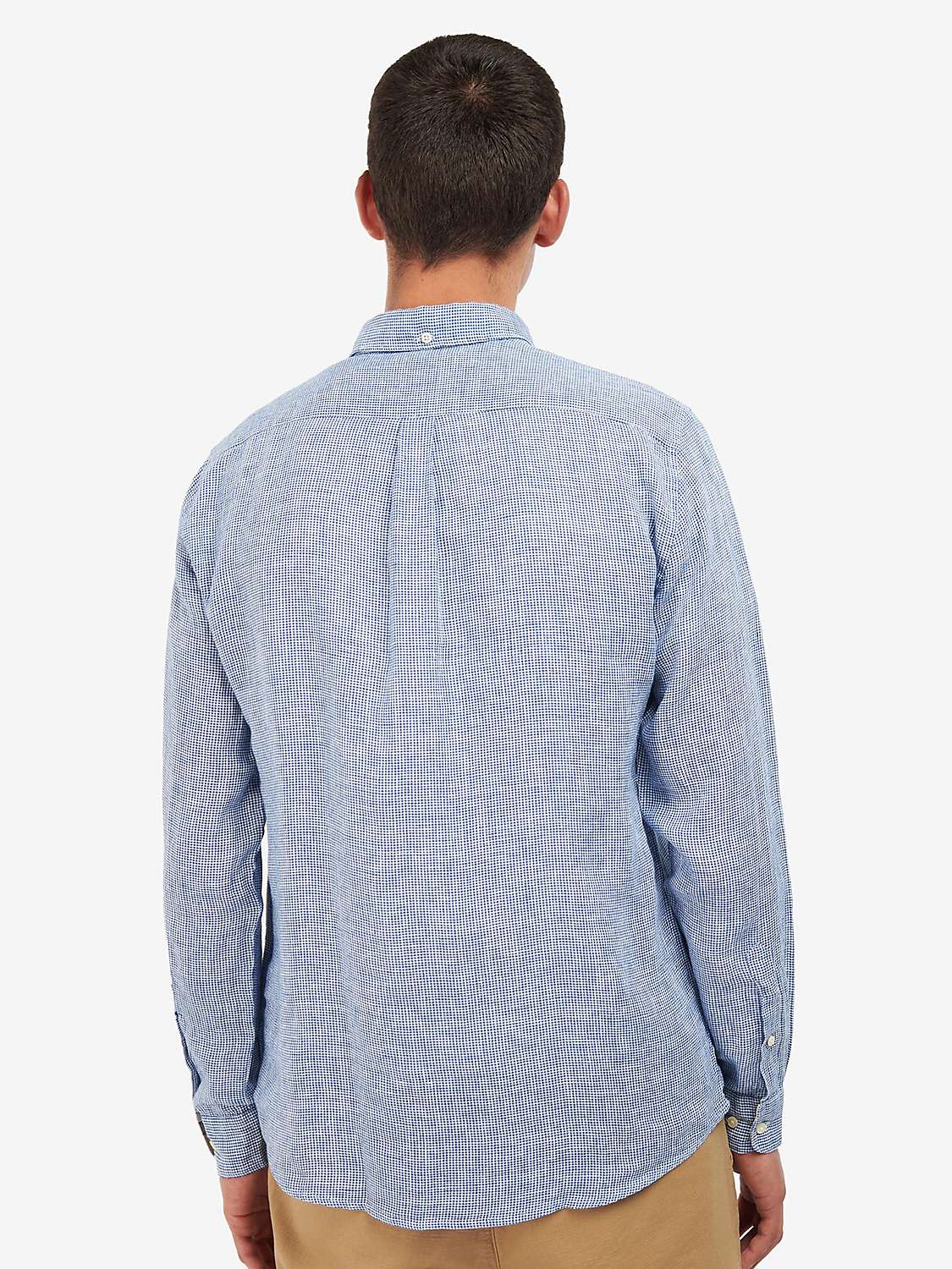 Buy Barbour Linton Tailored Long Sleeve Shirt, Navy Online at johnlewis.com