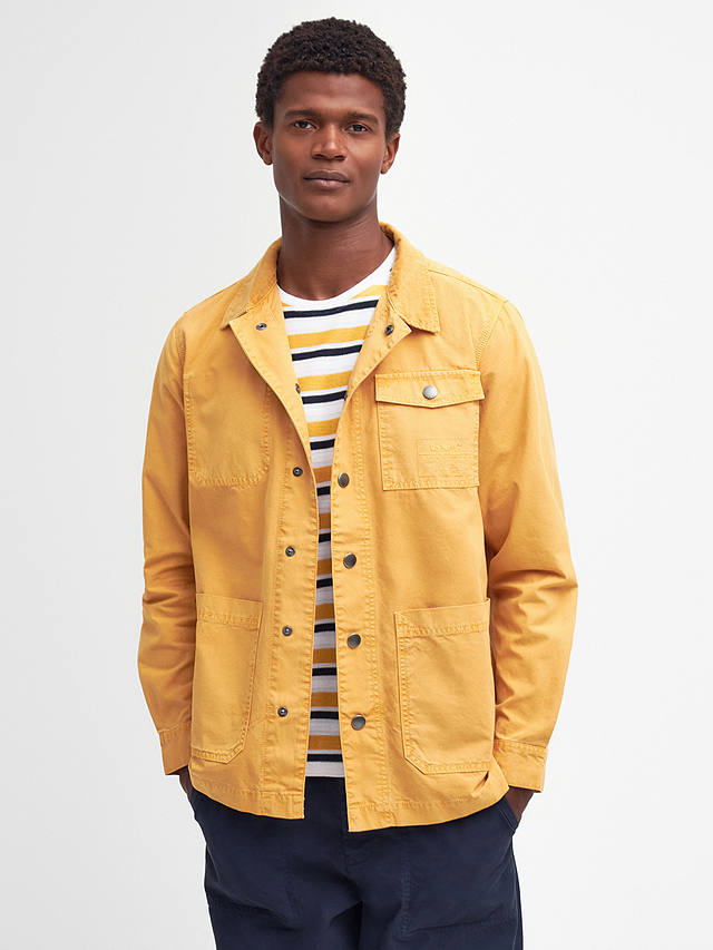 Barbour Grindle Cotton Overshirt, Honey Gold