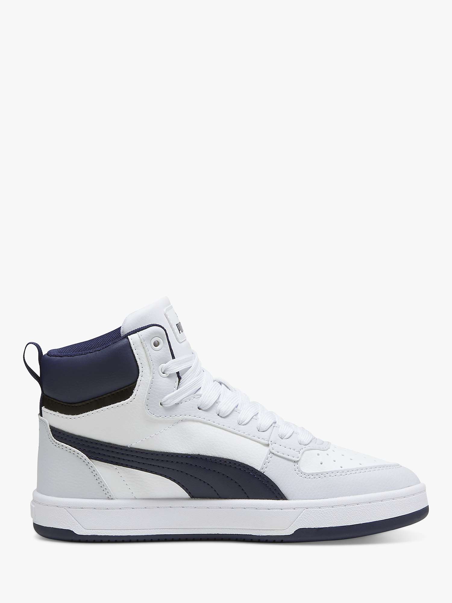Buy PUMA Kids' Caven 2.0 Mid Trainers, White/Navy Online at johnlewis.com