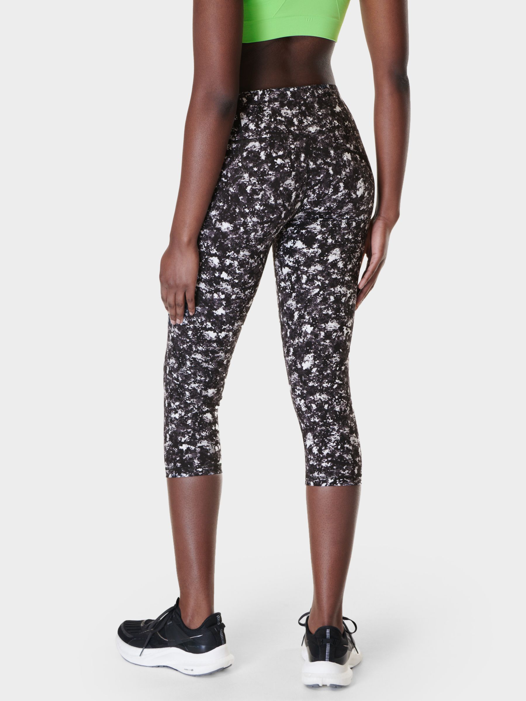 Buy Sweaty Betty Power Cropped Abstract Workout Leggings, Black/Multi Online at johnlewis.com