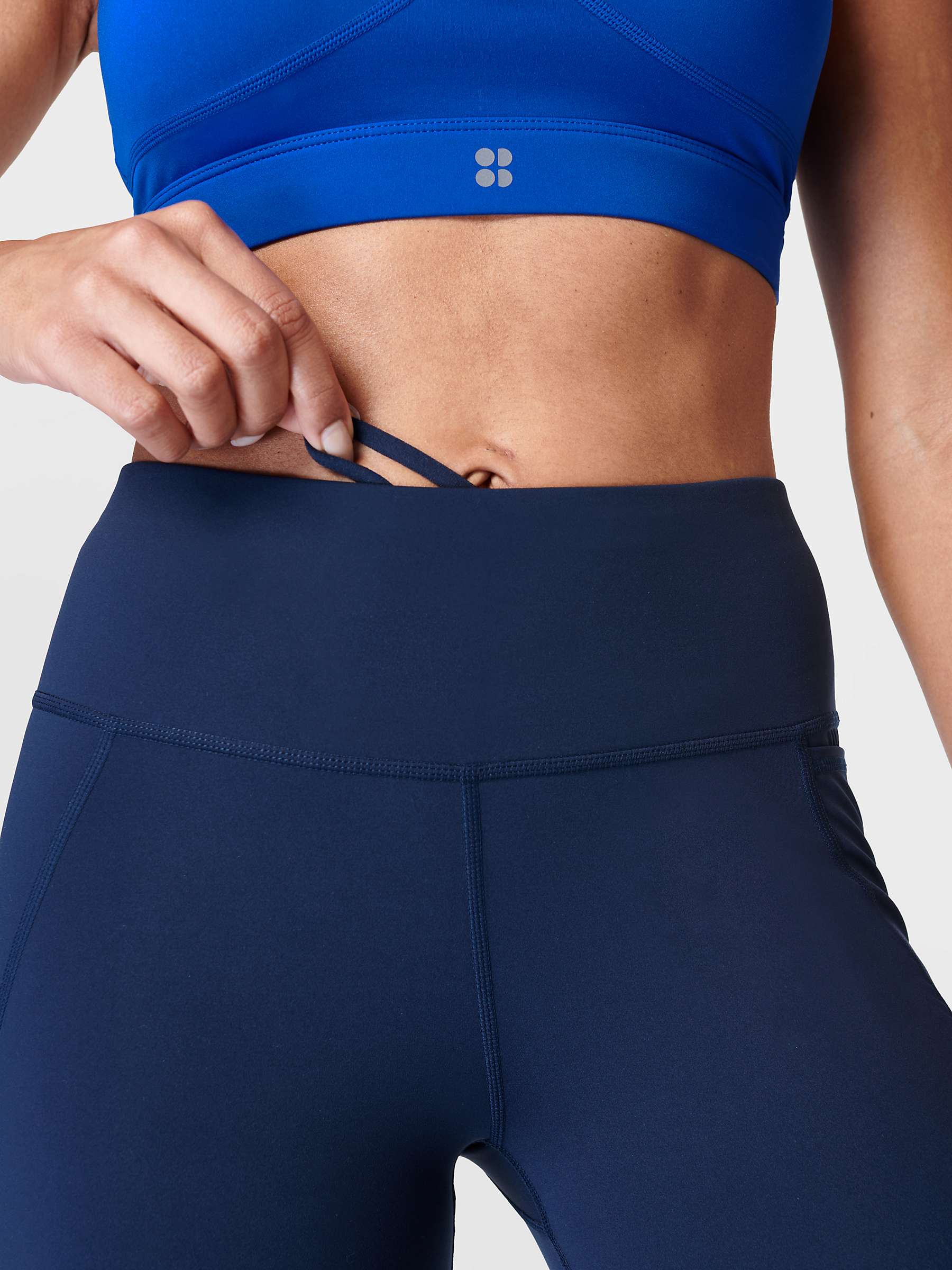 Buy Sweaty Betty Power 7/8 Workout Colour Curve Leggings, Lightning Blue/Navy Online at johnlewis.com