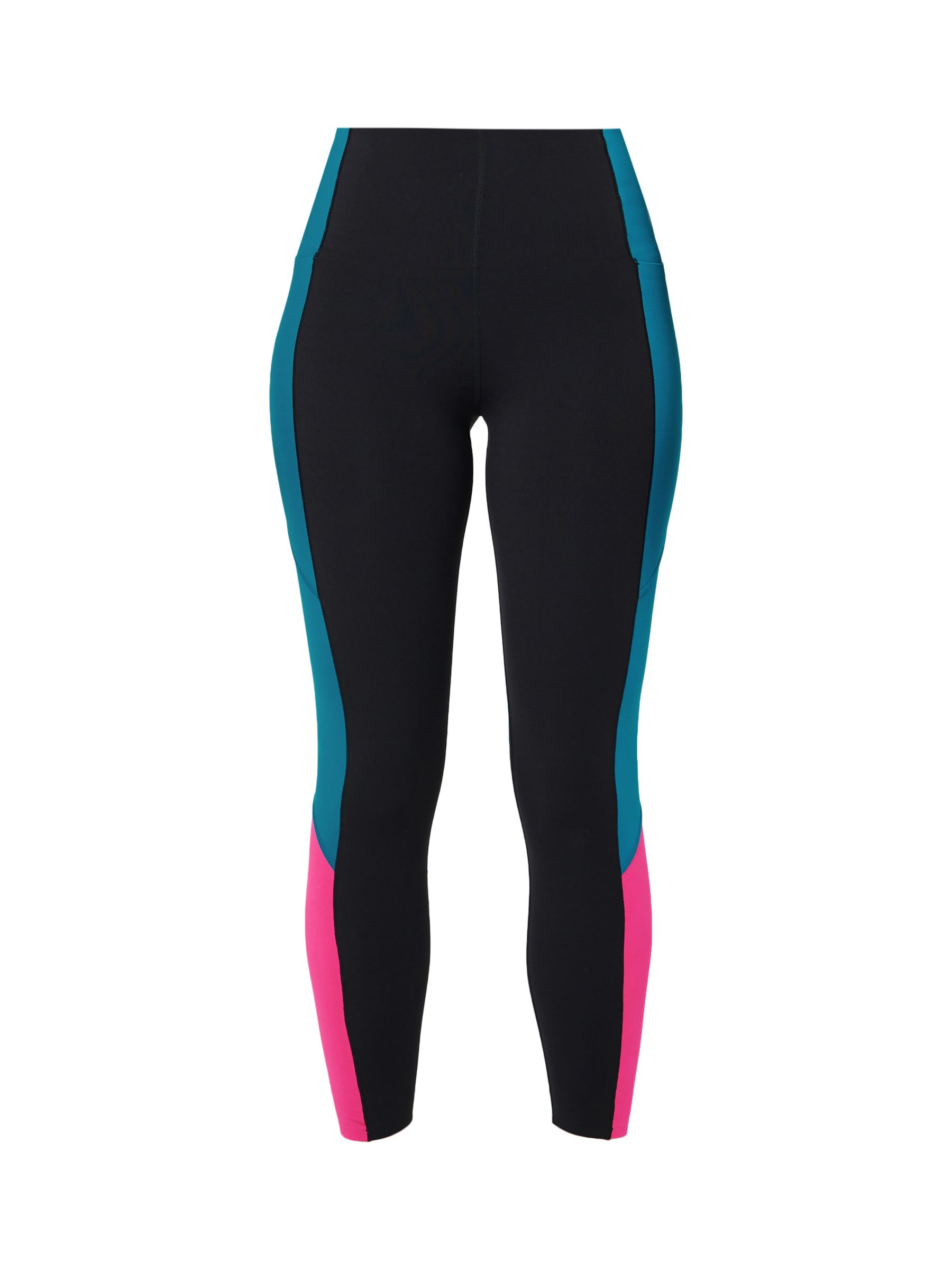 Sweaty Betty Power UltraSculpt High Waist 7/8 Workout Leggings, Black/Pink Reefteal, XXS