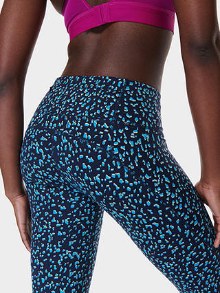 Sweaty Betty Power Workout Leggings, Blue Abstract