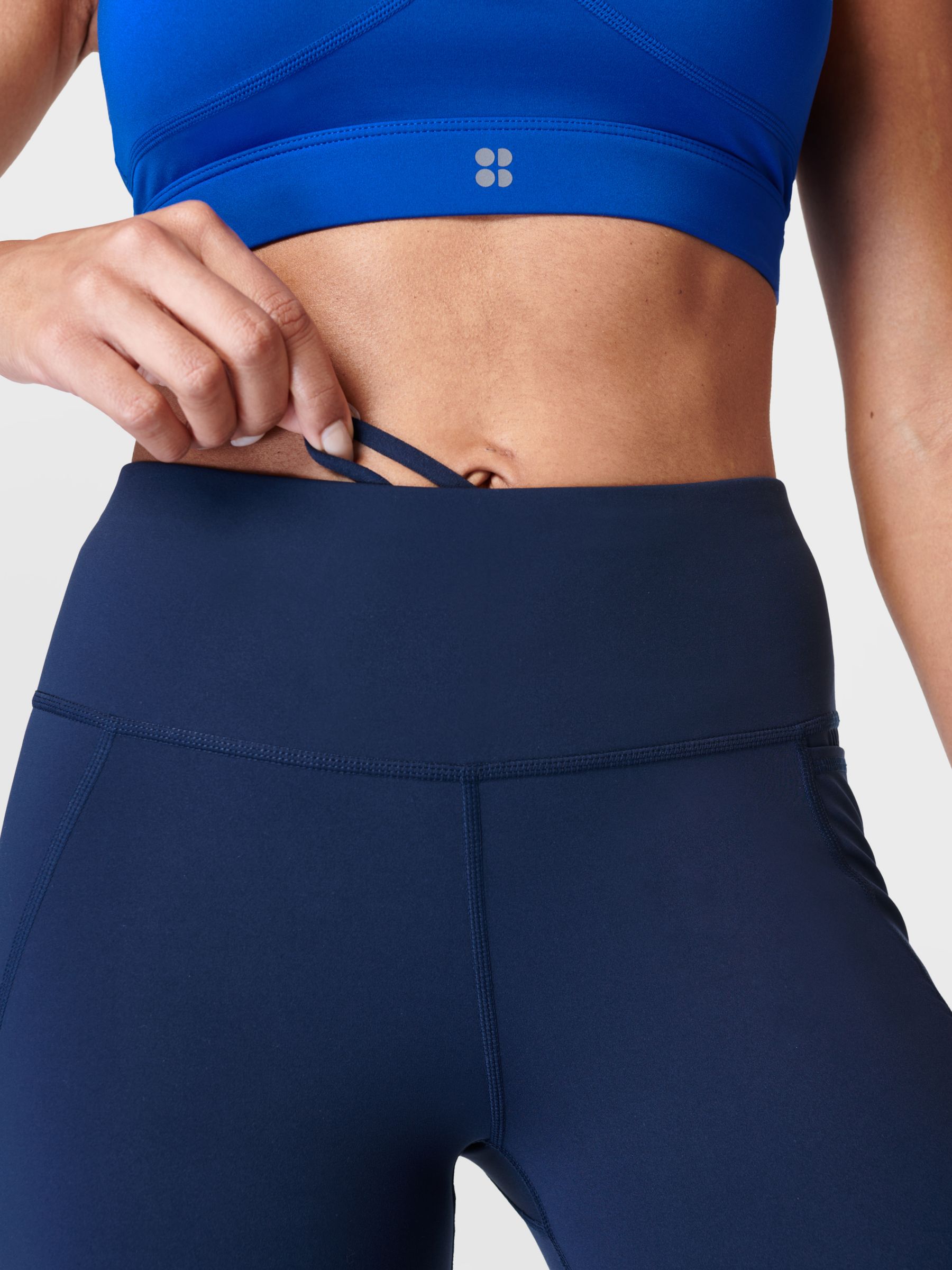 Sweaty Betty  Power Workout Colour Curve Leggings, Lightning Blue/Navy, XXS