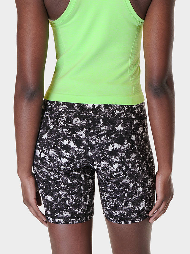 Sweaty Betty Power 6" Biker Shorts, Black Elec Texture