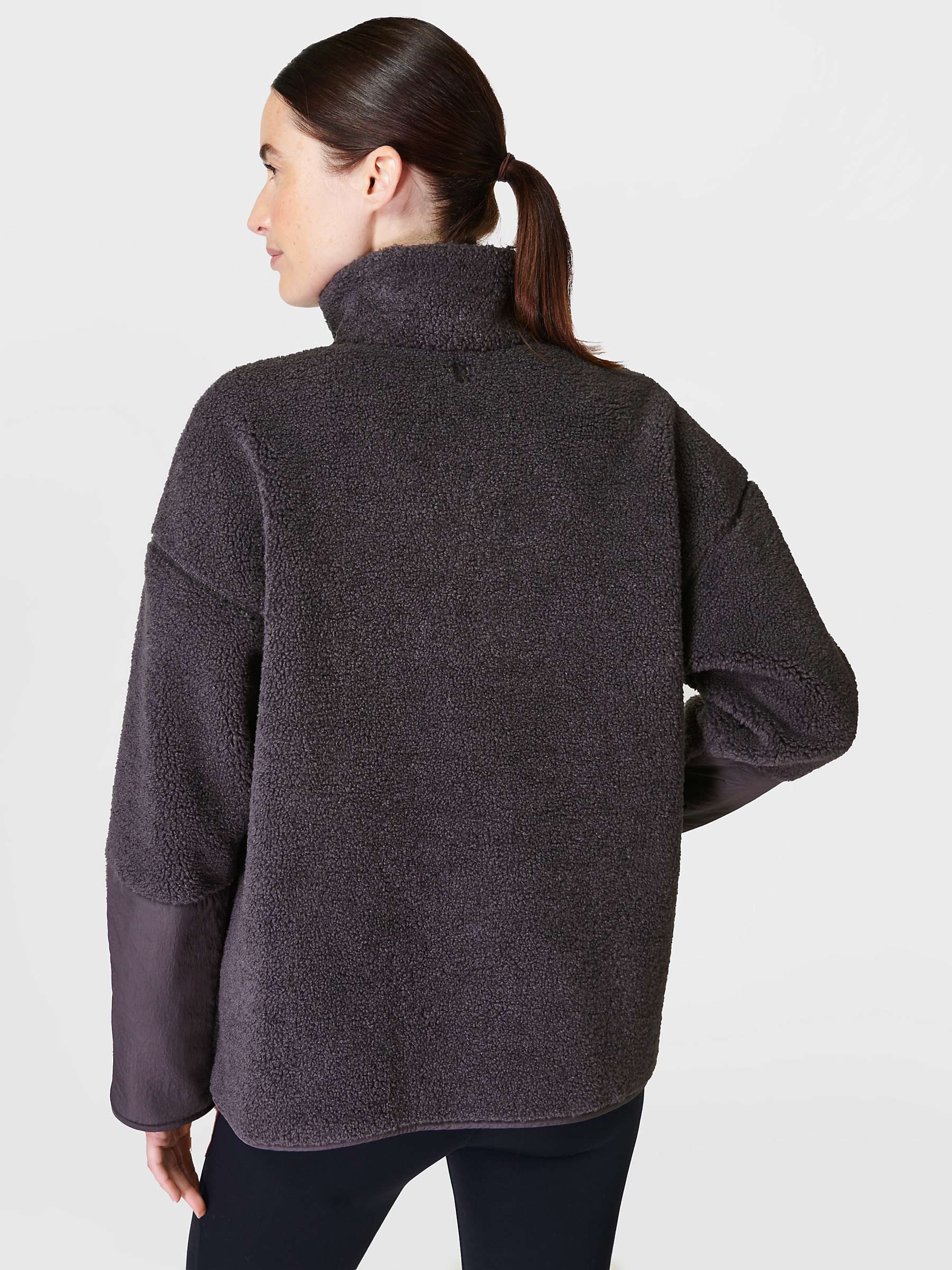 Buy Sweaty Betty Plush Textured Fleece Half Zip Jumper Online at johnlewis.com