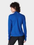 Sweaty Betty Therma Boost Zip Neck Running Top, Lightning Blue