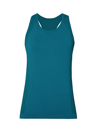 Sweaty Betty Athlete Seamless Workout Tank Top, Reef Teal Blue
