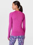 Sweaty Betty Athlete Seamless Workout Long Sleeve Top, Magenta Camelia Pink