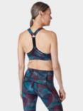 Sweaty Betty Power Medium Impact Sports Bra, Grey Gradient Shapes