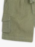 JoJo Maman Bébé Linen Blend Shorts, Khaki