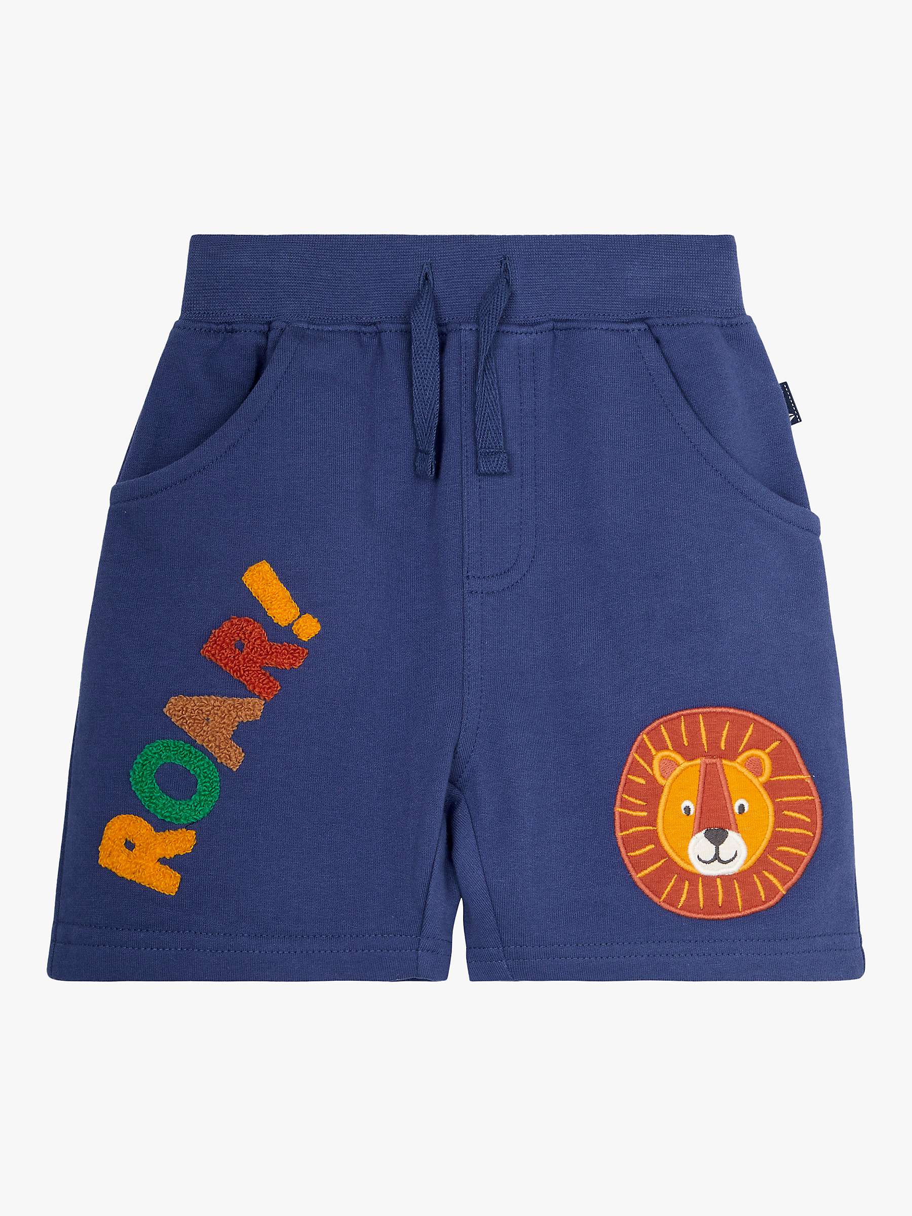 Buy JoJo Maman Bébé Kids' Lion Pocket Shorts, Indigo/Multi Online at johnlewis.com