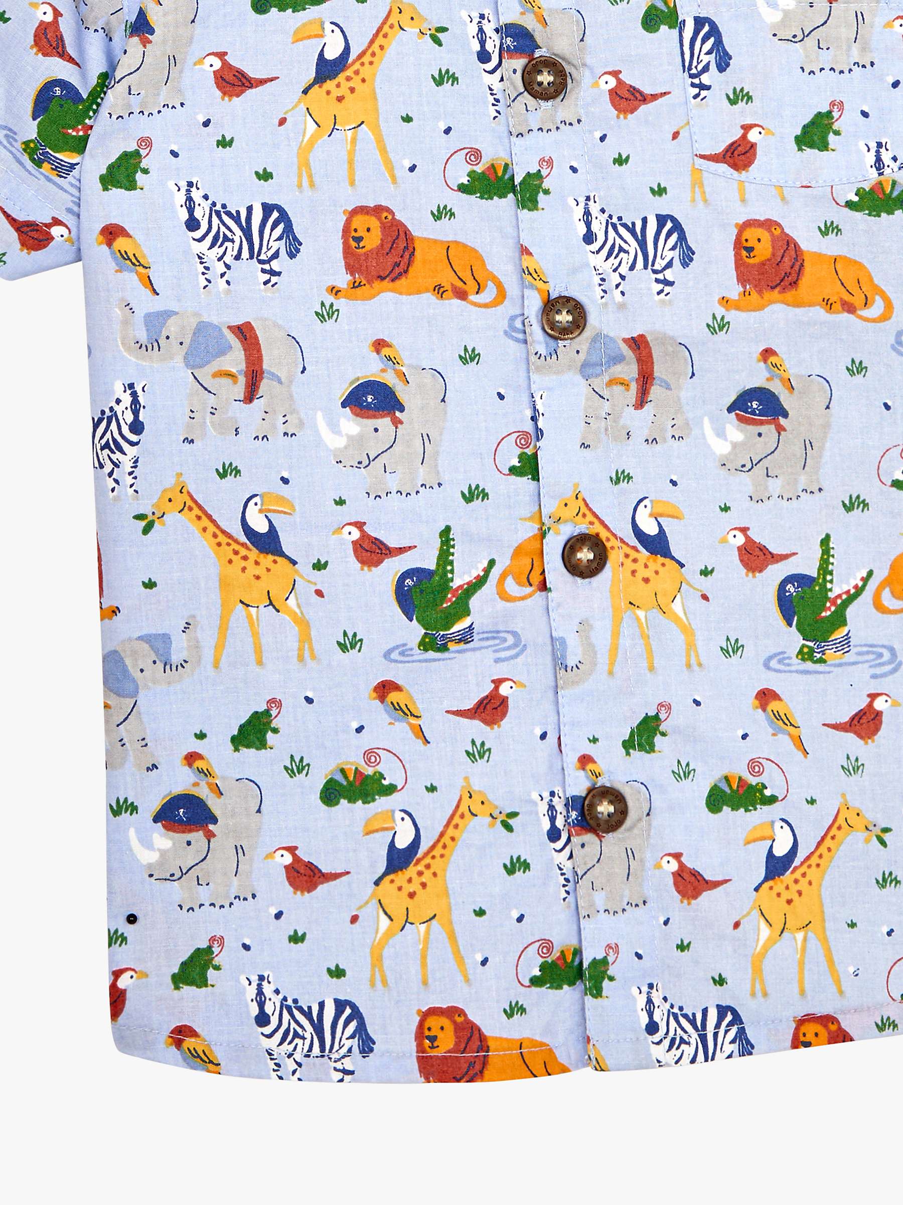 Buy JoJo Maman Bébé Baby Safari Pirates Shirt, Blue Online at johnlewis.com