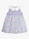 JoJo Maman Bébé Baby Oranges & Lemons Floral Print Collar Dress & Knickers Set, Lilac