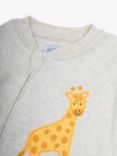 JoJo Maman Bébé Baby Giraffe Zip Up Sleepsuit, Natural, Natural