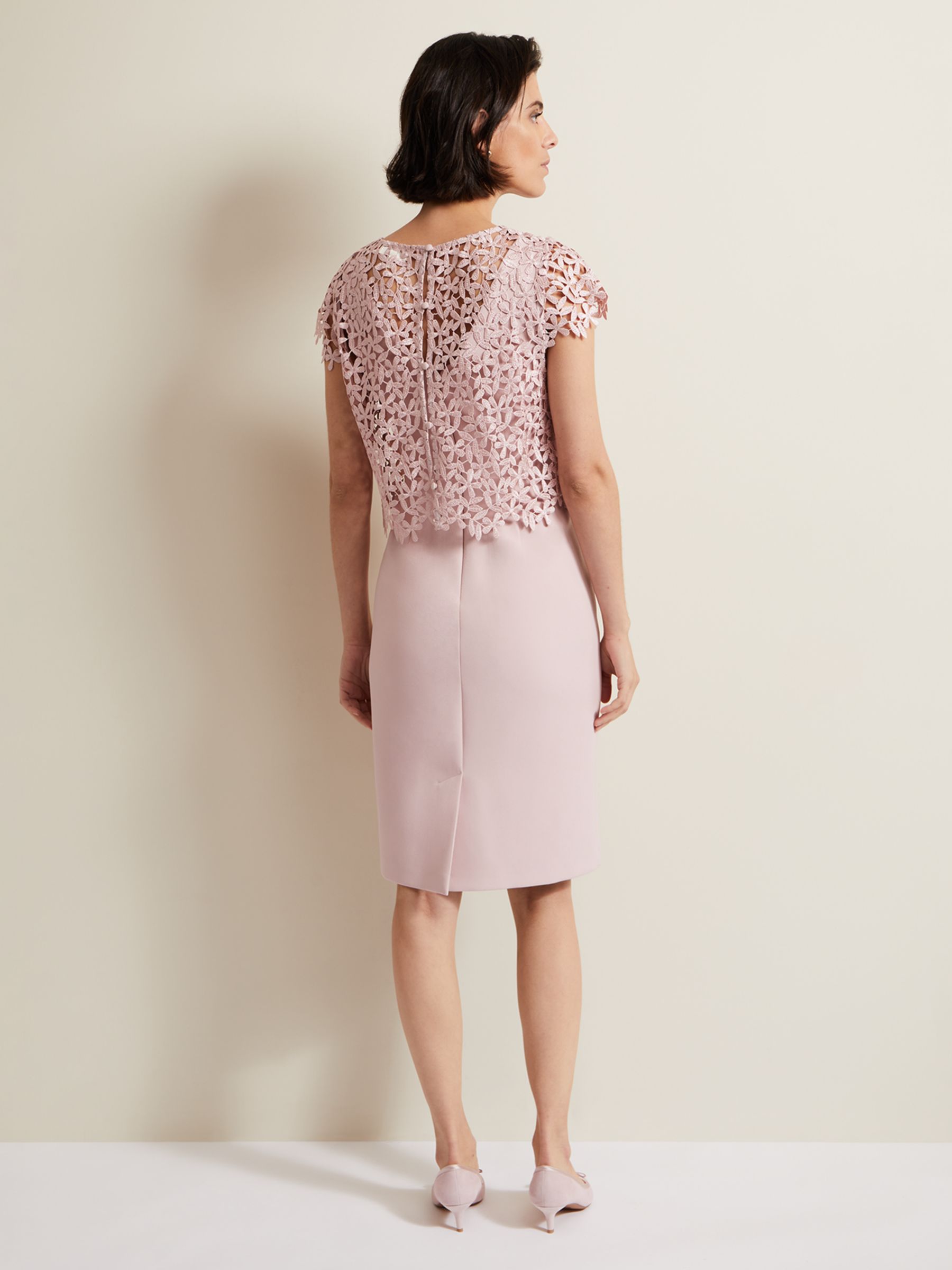 Buy Phase Eight Daisy Textured Bodice Dress Online at johnlewis.com
