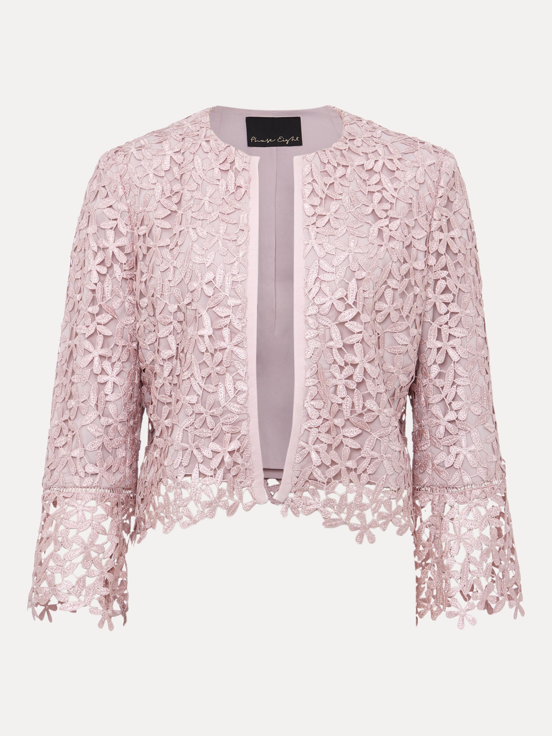 Buy Phase Eight Daisy Textured Floral Jacket, Pale Pink Online at johnlewis.com