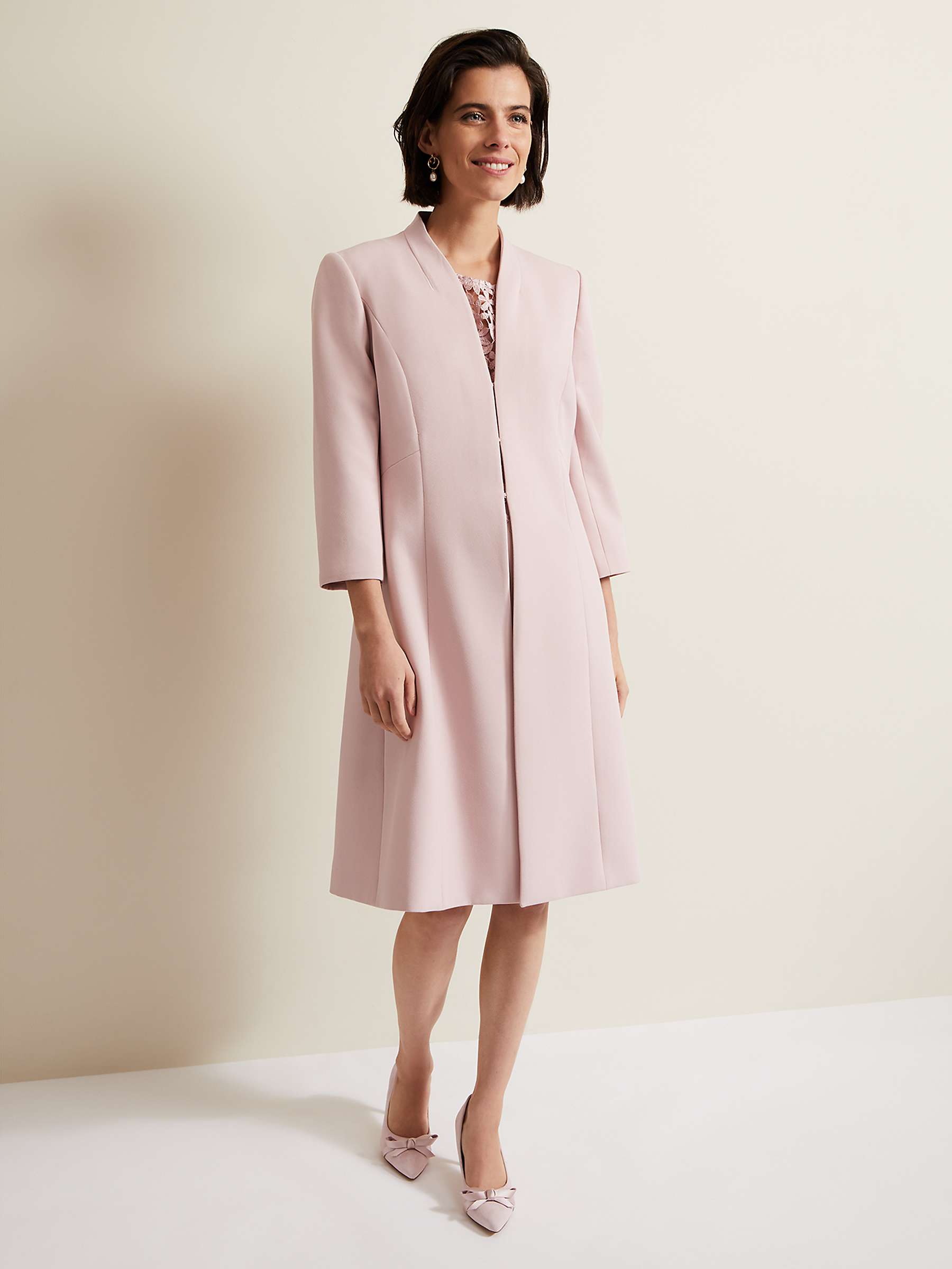 Buy Phase Eight Daisy Occasion Coat, Pale Pink Online at johnlewis.com
